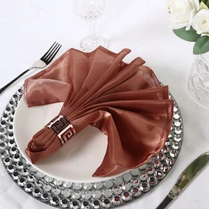 20" Satin NAPKINS Wedding Party Baby Shower Table Supply Decorations Wholesale - Picture 1 of 235