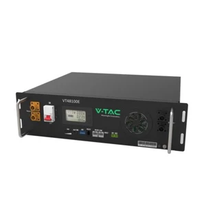 BATTERIA LITIO BMS 100Ah 5,12KWh 51,2V RACK STORAGE ACCUMULO FOTOVOLTAICO V-TAC - Foto 1 di 6