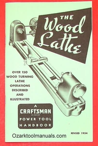 CRAFTSMAN Wood Lathe 1954 Handbook Owner Operator's Manual 0863 - Picture 1 of 13