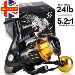 Fishing Reels 5.2:1 High Speed Spinning Reel Windlass 1000-5000 Series Coil 24LB - Picture 1 of 10