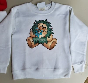  Winter Christmas Holiday Bear Youth crewneck sweatshirt - Picture 1 of 2