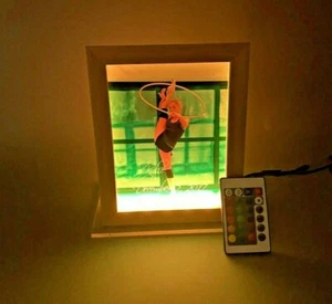 Your Picture Photo Frame Custom UV Printed LED Personalized Engraved With Remote - Picture 1 of 12