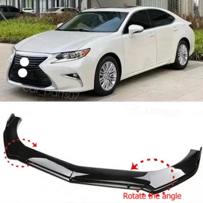 For Lexus ES250 ES300 ES350 Front Bumper Lip Spoiler Splitter Glossy Black Foto 1 de 4