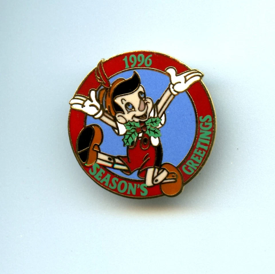 DLR Disney Cast Christmas Pinocchio Disneyland Working Day 1996 Pin - Image 1 of 1
