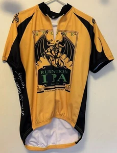 Canari Ruination IPA Cycling Jersey India Pale Ale Yellow Mens Size M Full Zip - Picture 1 of 7