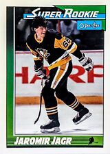 1991-92 O-Pee-Chee Jaromir Jagr Super Rookie #9 Pittsburgh Penguins Vintage NM