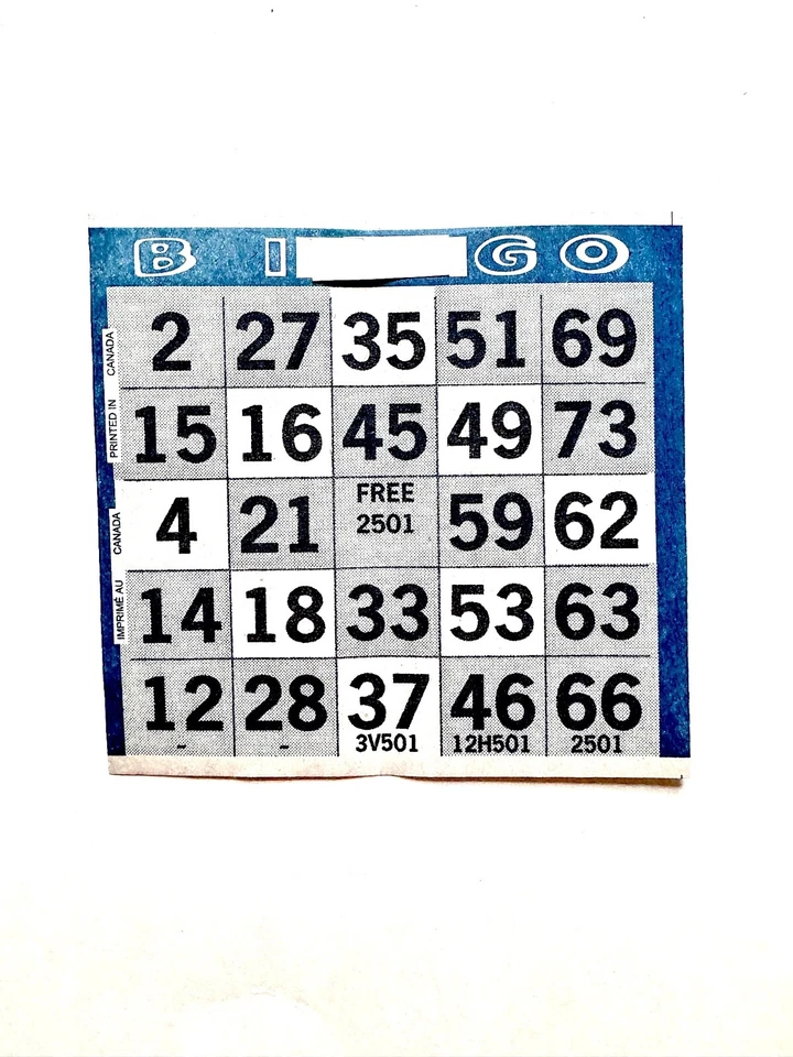 Cartões de papel de bingo padrão diamante azul 1 em - Pacote com 500 - Imagem 1 de 1