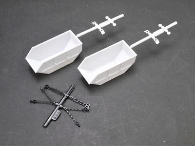 1:87 EM239 2x Absetzmulde weiß 1x Ketten Kibri z.B. für Herpa Umbau Eigenbau