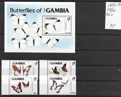GAMBIA  @ 1984  Butterflies MNH NICE PRICED @ Afr.594 - Image 1 of 2