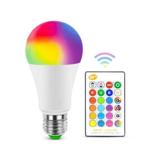 RGB Bulb B22 E27 Led Light 16 Colour Changing Remote Control Bayonet Screw Lamp - Picture 1 of 11
