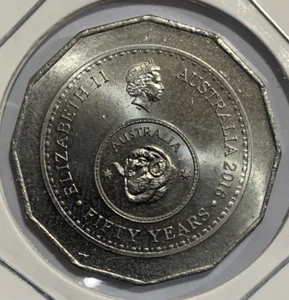 2016 Australia 50 Cents - QE II - 50th Anniversary of Decimal Currency Coin - Picture 1 of 3