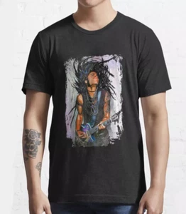 Lenny Kravitz T-Shirt Black Cotton Unisex Short Sleeve T-Shirt - Picture 1 of 1