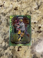 2020 Panini Prizm Football Neon Green Pulsar Green Bay Packers Aaron Rodgers