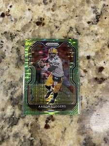 2020 Panini Prizm Football Neon Green Pulsar Green Bay Packers Aaron Rodgers