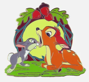 Disney Shopping PP69034 2009 Bambi & Thumper mirando en la boca prendedor bellotas LE100 - Imagen 1 de 4