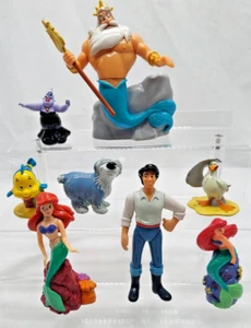 Disney's The Little Mermaid Figures 8 pc Ariel Eric Ursula Flounder King Triton - Picture 1 of 15