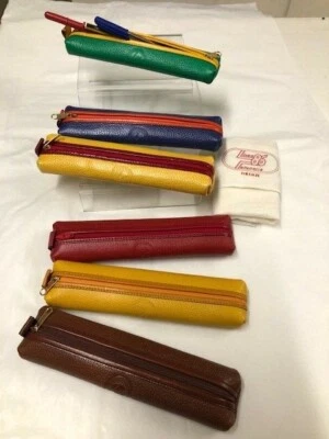 LINEA 86 - FIRENZE - Portapenne - Portatrucco in Pelle MADE IN ITALY Lotto 6 pz - Imagen 1 de 4