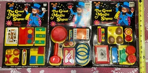 Great Magic Show sealed Vintage toy magic tricks rare 3 diff. 6 packs Hong Kong  - Picture 1 of 9