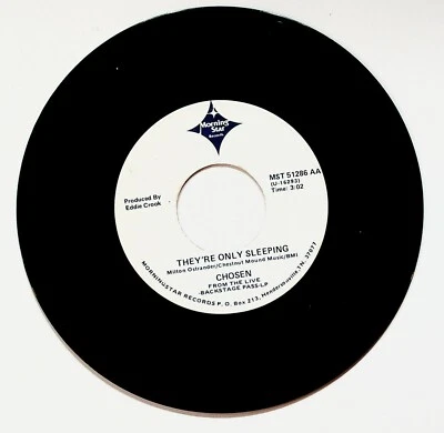 Chosen They're Only Sleeping Gospel Christian Vinyl 45 Record PROMO - Image 1 of 2