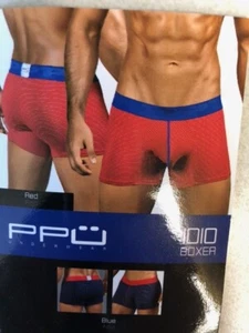 PPU Mens Boxer Brief Underwear Red Stripe Size Large - Picture 1 of 1