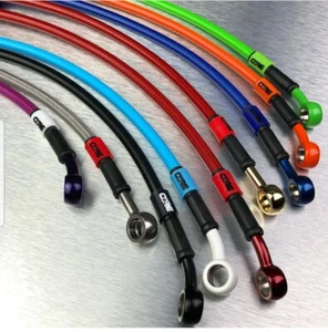SUZUKI GSXR1000 2001-2002 FRONT AND REAR BRAKE LINE KIT (3 LINES) COREMOTO  - Picture 1 of 13