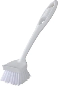 Dish Brush, Long Handle, White, Dish Scrub Brush for Cleaning, Pots/Pans/Kitchen - Picture 1 of 1