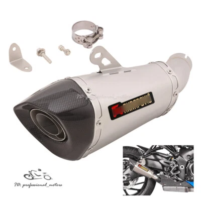 Slip on Muffler Exhaust Pipe Carbon Tips for Suzuki GSXS1000 GSXS1000F 2015-2020 - Image 1 of 4