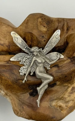 Брошь/кулон фея серебро 925 пробы 3,6 дюйма 16,78 г, модерн - Изображение 1 из 4