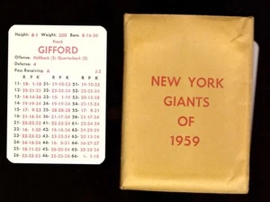 APBA World Championship Football ATG Teams - 1959 New York Giants - Picture 1 of 3