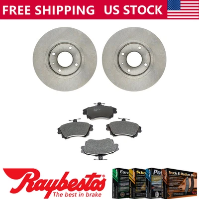 Kit de rotores de freno delanteros + pastillas metálicas y herrajes para Volvo S40 2000-2003 Foto 1 de 4