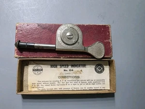 L.S. STARRETT NO 104 REGISTERING SPEED INDICATOR IN BOX -VINTAGE - Bild 1 von 3