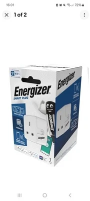 ENERGIZER SMART WIFI PLUG UK 3 PIN with Remote Access & Voice Control Scheduling - Image 1 of 4