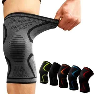 Knee Support Compression Sleeve Brace Patella Arthritis Pain Relief Gym Sports - Picture 1 of 9