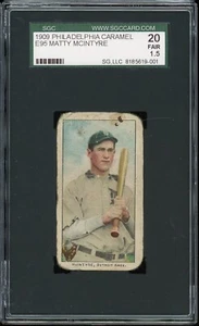 1909 E95 Philadelphia Caramel Baseball Matty McIntyre SGC 1.5 - Bild 1 von 2