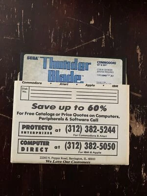 Thunder Blade Game Disk for Commodore 64 & 128 - Image 1 of 4