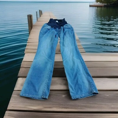 Oh Baby Motherhood Maternity Jeans Womens Size Large Blue Band - Image 1 of 4