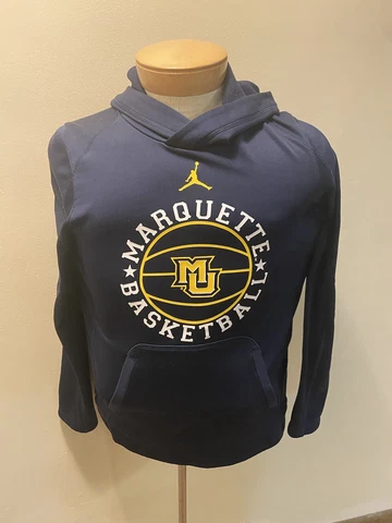 Air Jordan Marquette University Blue Yellow Full Hoodie Jacket - Mens SMALL Cover