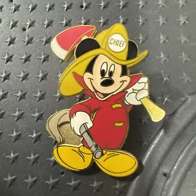 Disneyland Firefighter Chief Pin Mickey Mouse RARE - Image 1 of 4