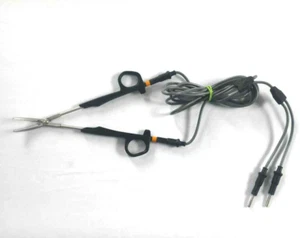 Laparoscopic Bipolar Vessel Sealing Clamp With Cable 2Pc Surgical Instrument Set - Picture 1 of 6