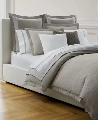 RALPH LAUREN Sascha Textured Medallion Comforter 3-Pc Set King $500 Grey - Image 1 of 4
