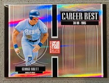 2004 Donruss Elite Baseball #CB-12 George Brett /1500 Career Best Holofoil Card