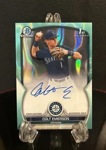 2023 Bowman Chrome Draft Aqua Lava Colt Emerson 1ST ROOKIE AUTO /199 - Picture 1 of 2