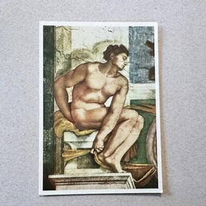 Vintage Michelangelo Figurative Art Postcard - Sistine Chapel, Vatican City - Picture 1 of 2