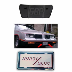 81-88 Cutlass Front Bumper Tag Mount Bracket Holder 84"Hurst Olds" License Plate - Picture 1 of 8