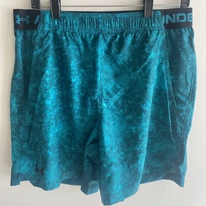 Under Armour Vanish Woven Mens L 6” Training Green Print 1376784 Shorts $55 - Picture 1 of 12