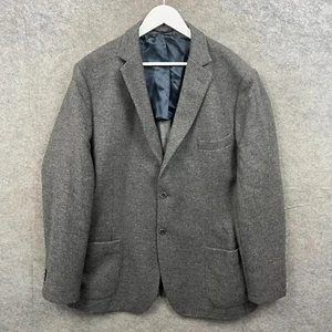 Gant Jacket Mens UK 48 Grey Wool Cashmere Overcoat Blazer Chore Utility Coat - Picture 1 of 13