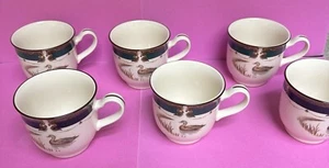 Set Of 6 Keltcraft Noritake Wicklow Green Cups / Mugs (Z36) - Picture 1 of 9