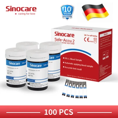 Sinocare ACCU2 Blutzuckermessgerät Blutzuckerteststreifen x100, kein gerät - Bild 1 von 4