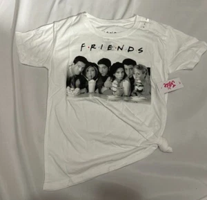 New With Tags Girl's Small JUSTICE FRIENDS TV Series TShirt White NWT - Picture 1 of 4