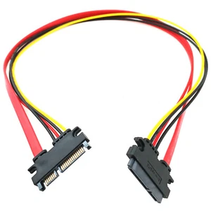 SATA Data Power Extension Cable Desktop HDD DVD Drive 22pin Combo Adapter 50cm - Picture 1 of 6